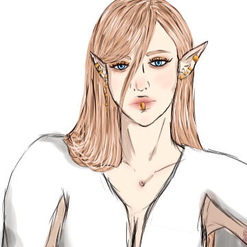 Untitled Grumpy Sephi Woman with hands on hips